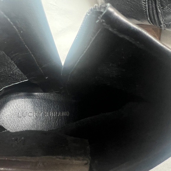 Lucky Brand Black Leather Boots-Size 8.5M EUC - Picture 6 of 8